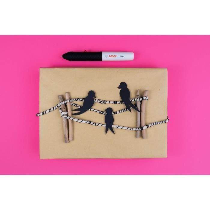 Bosch Pistola de Pegamento Caliente Gluey Marshmallow Blanca Compacta Versátil Bricolaje Madera Cartón Vidrio Diseño Bolígrafo 4