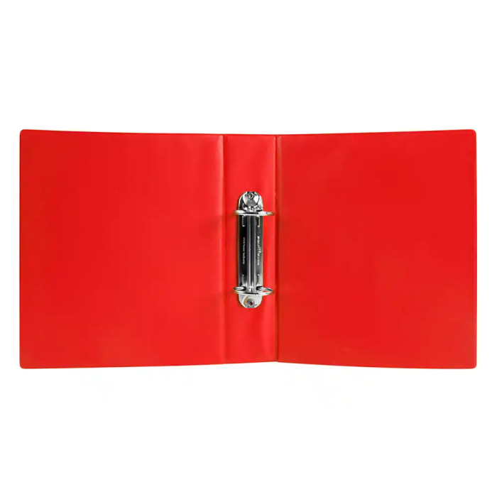 Liderpapel Carpeta de 2 anillas 40 mm A5 Cartón Forrado PVC Rojo 3
