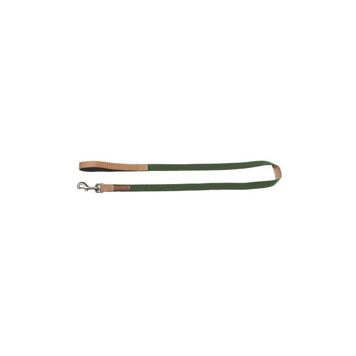 Nayeco X-Trm Correa Doble de Nylon Segura y Resistente con Mosquetón Metálico Verde Forest-British Beige 120 cm x 2 cm