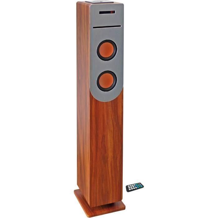 Torre de reproductor de CD INOVALLEY HP34-CD-WOOD - Bluetooth - 100 W - USB - Madera y gris Torre de reproductor de CD INOVALLEY HP34-CD-WOOD - Bluetooth - 100 W - USB - Madera y gris