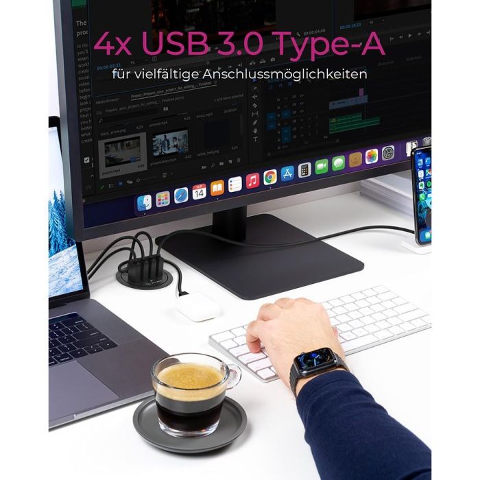 HUB Tisch-Hub 4x USB 3.0 Type-A ICY BOX 7