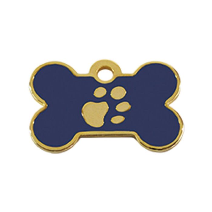 Placa identificativa para collar Imarc Azul Dorado Hueso Aluminio 0 Placa identificativa para collar Imarc Azul Dorado Hueso Aluminio 0