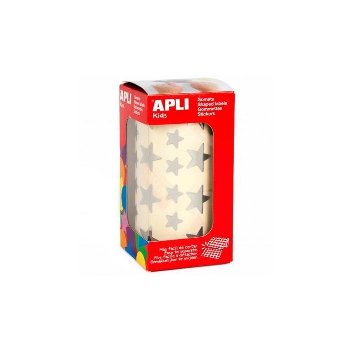 Apli Gomets Estrella 12,5 mm Y 19,5 mm Rollo Plata