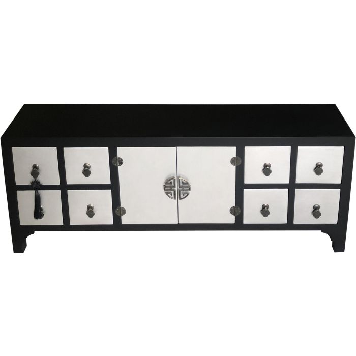 Mesa TV con Cajones DKD Home Decor Oriental Madera MDF (130 x 24 x 51 cm)