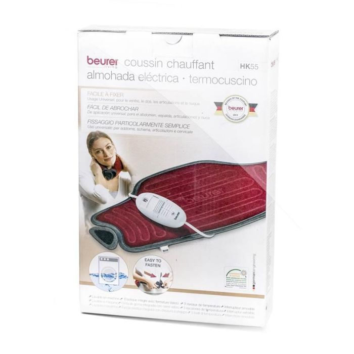 Beurer HK-55 Almohadilla Electrónica Easy-Fix Cervical / Lumbar (30x59 cm) para Calor Terapéutico 1