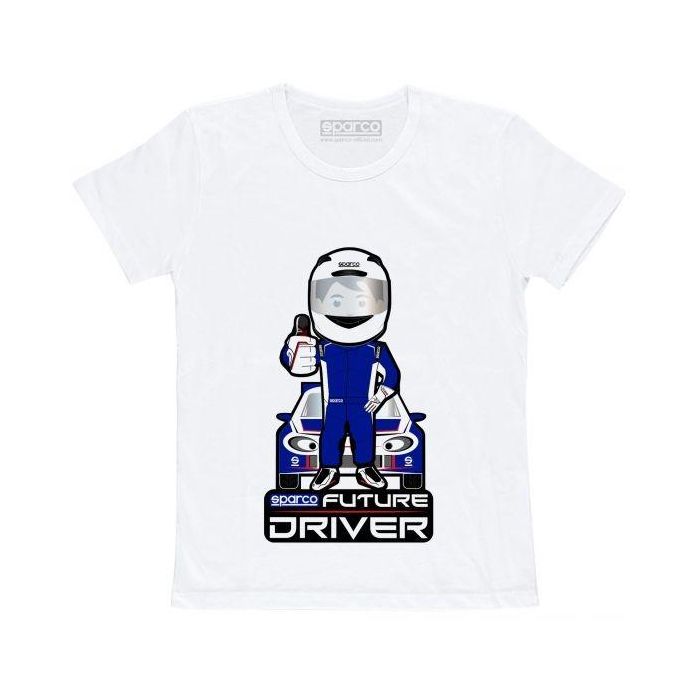 Sparco S017013BI0304 Camiseta Future Driver para Niños 3-4 Años, diseño piloto de carreras, ligera y transpirable Sparco S017013BI0304 Camiseta Future Driver para Niños 3-4 Años, diseño piloto de carreras, ligera y transpirable