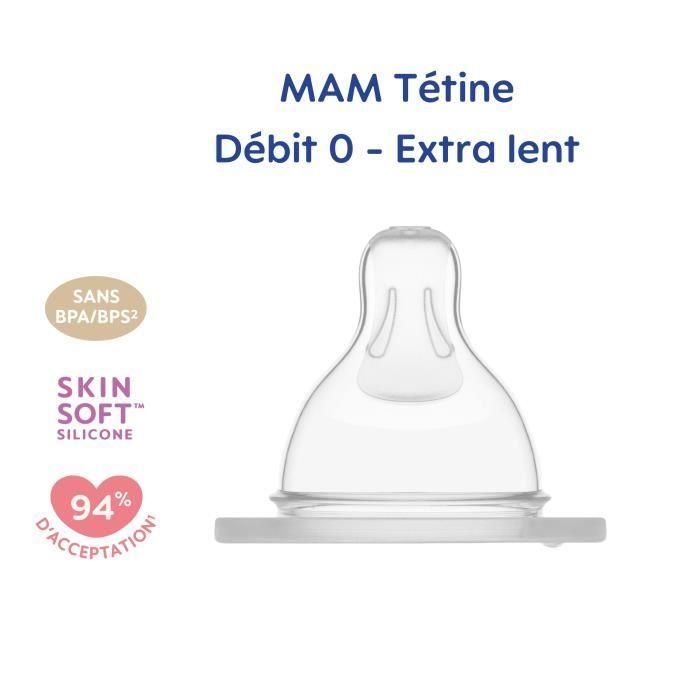 MAM Tetina Flow 0 Extra Lento Silicona para Recién Nacido - Imita Seno Materno, Suave y Flexible para Leche Materna 1 MAM Tetina Flow 0 Extra Lento Silicona para Recién Nacido - Imita Seno Materno, Suave y Flexible para Leche Materna 1