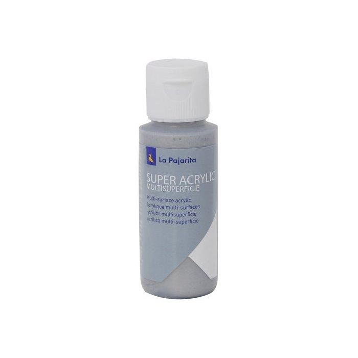 Pintura Acrilica La Pajarita 60 Ml (Bote) Plata A-50 6 unidades