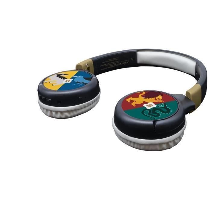 HARRY POTTER - Auriculares Bluetooth 2 en 1 - Cómodos y plegables con cable para niños con limitación de sonido 1 HARRY POTTER - Auriculares Bluetooth 2 en 1 - Cómodos y plegables con cable para niños con limitación de sonido 1