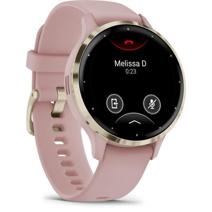 Reloj GPS conectado - GARMIN - Venu 3S - 30,4 mm (1.2) - Acero Soft Gold, caja rosa y correa de silicona rosa 2 Reloj GPS conectado - GARMIN - Venu 3S - 30,4 mm (1.2) - Acero Soft Gold, caja rosa y correa de silicona rosa 2