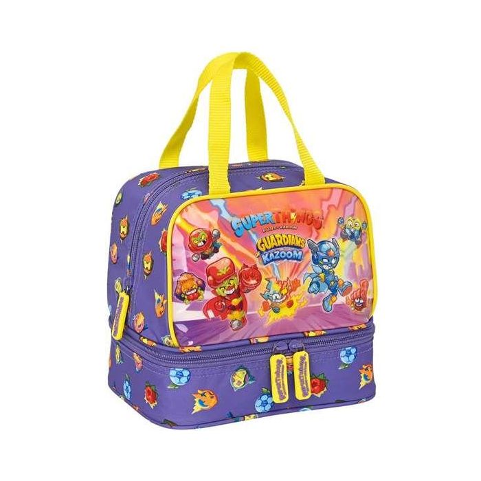 Bolsa Térmica SuperThings Guardians of Kazoom Amarillo Morado 20 x 20 x 15 cm