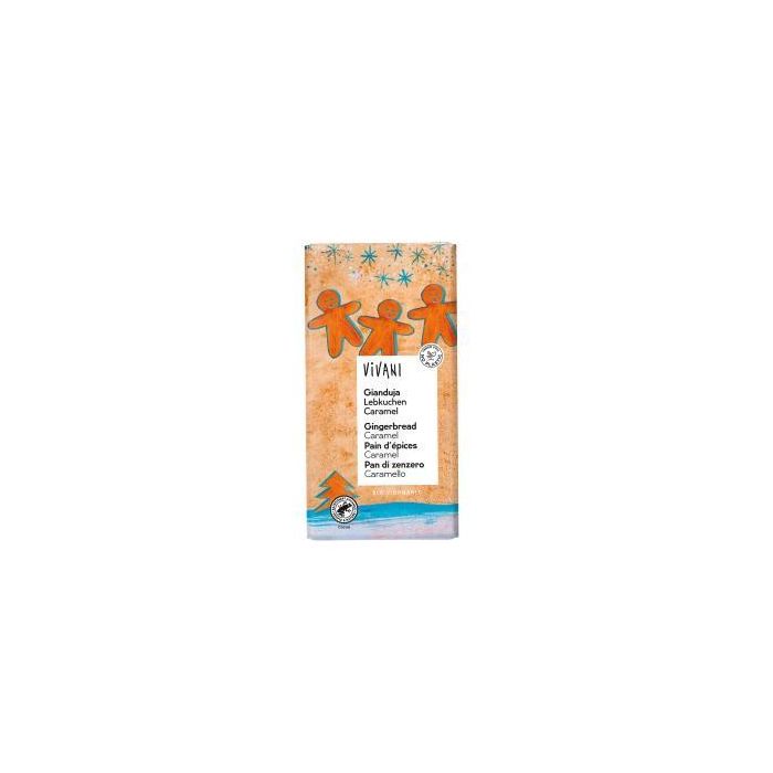 VIVANI Chocolate Gianduja con Galleta Jengibre-Caramelo Bio 100g