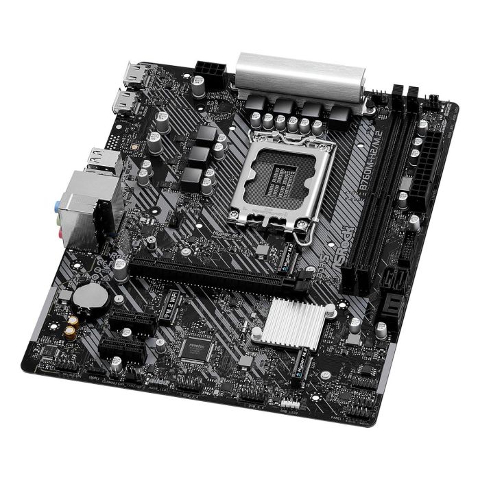 ASRock Placa Base B760M-H2/M.2 Intel LGA 1700 B760 DDR5 96GB HDMI+DP 4SATA 2M.2 5USB 3.2 1USB-C GBLAN Micro ATX 90-MXBN00-A0UAYZ 2