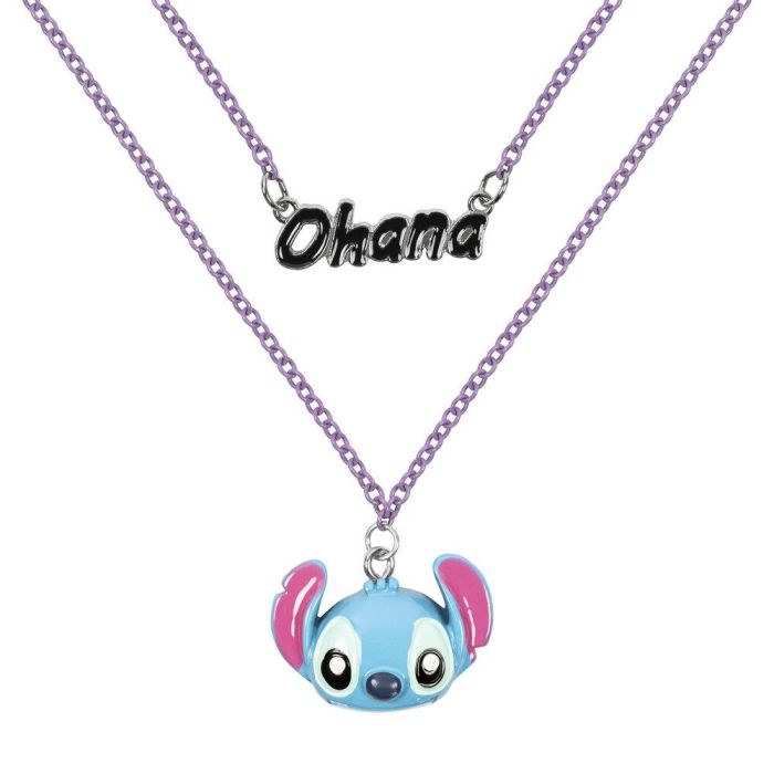 PEERS HARDY Set 2 Colgantes Stitch Disney - Collar Doble Capa con Ohana