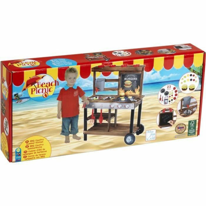 Klein 2368 Cocina de Madera para Niños, temática de verano, picnic y playa, con 23 accesorios 1 Klein 2368 Cocina de Madera para Niños, temática de verano, picnic y playa, con 23 accesorios 1