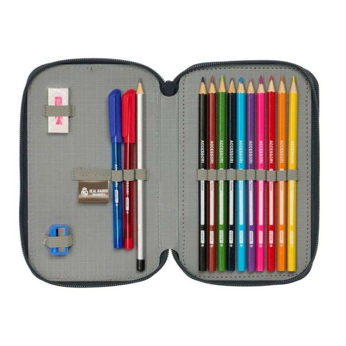 Safta Plumier Escolar Doble 29 Piezas Real Madrid 1ª Equipación 25/26 195x125x40 mm 2 Safta Plumier Escolar Doble 29 Piezas Real Madrid 1ª Equipación 25/26 195x125x40 mm 2