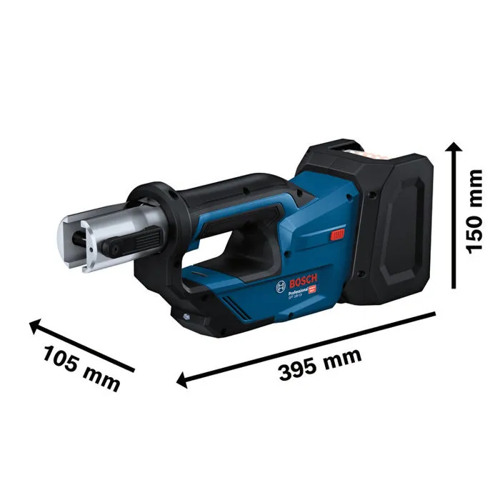Bosch Professional Crimpadora GPT 18V-19 + Kit RFz12/16/20, Cabezal 360 grados, L-Boxx 238, Sin bateria ni cargador