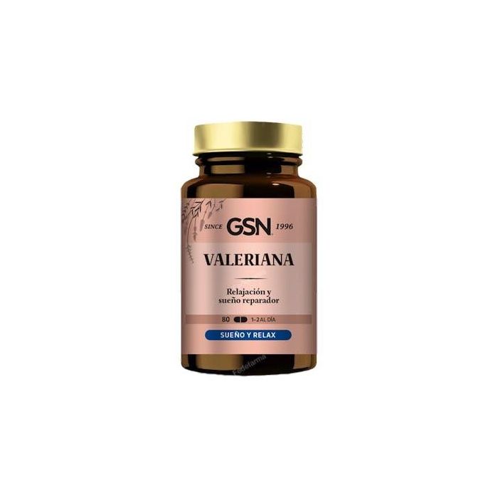 GSN Valeriana 80 Comprimidos – Ayuda natural para la relajación, disminuir la tensión, el estrés y favorecer el sueño reparador