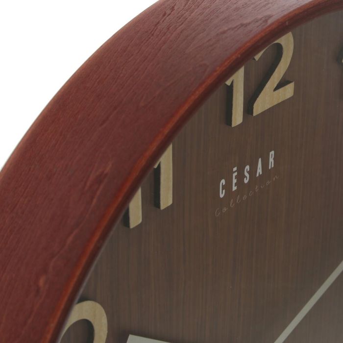 Reloj de Pared Alexandra House Living Marrón Nogal Madera 32 x 4 x 32 cm 2