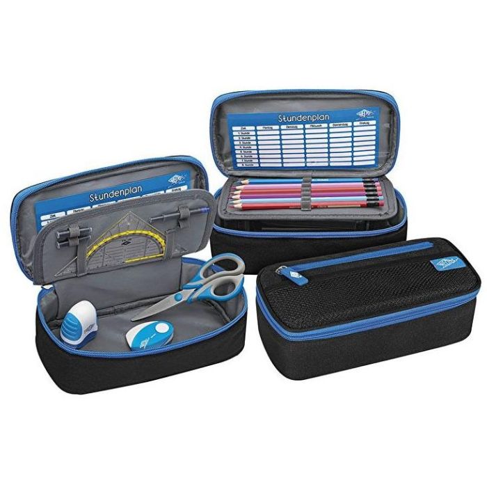 WEDO Mäppchen Schlamperbox schwarz/hellblau 4 WEDO Mäppchen Schlamperbox schwarz/hellblau 4