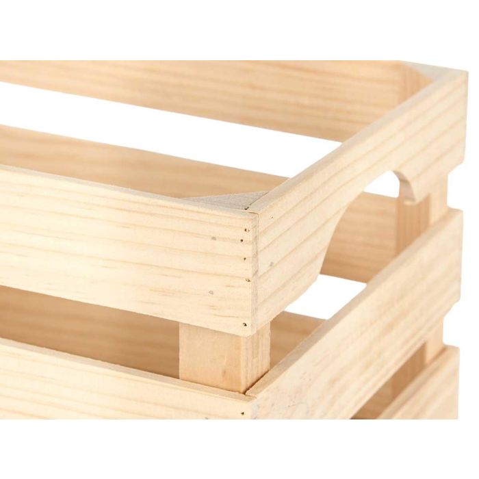Caja Madera Abierta 36 X 26 Cm Giftdecor (3 Unidades) 2 Caja Madera Abierta 36 X 26 Cm Giftdecor (3 Unidades) 2