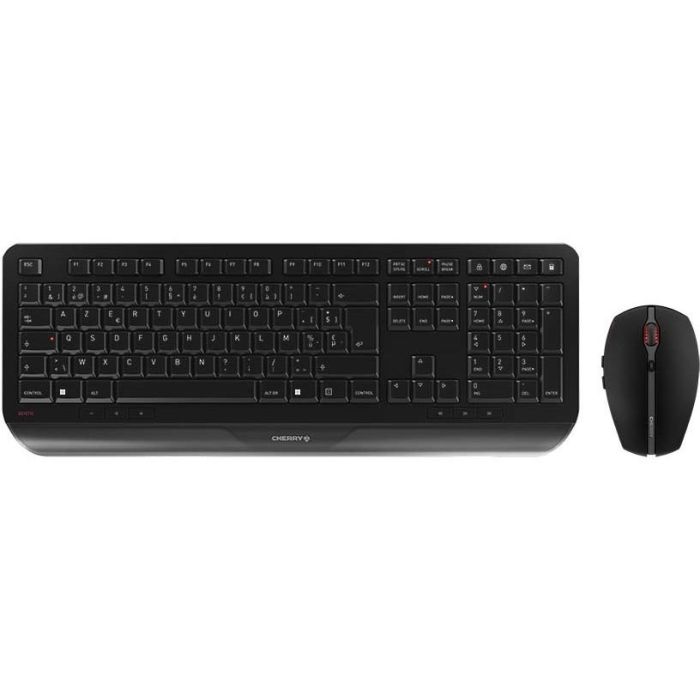 Cherry GENTIX [CH] Desktop Teclado y Ratón Inalámbrico Completo Negro con Idioma Suizo