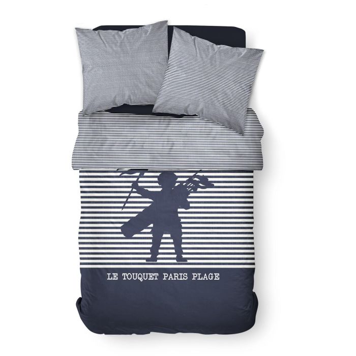 TODAY TOD3574641165796 - Juego de Cama Doble 220x240 cm - 100% Algodón Estampado de Rayas