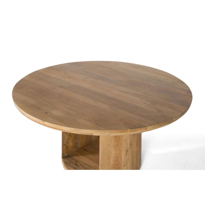 Giner y Colomer Mesa de Madera de Mango con Tapa Redonda 150 cm 3