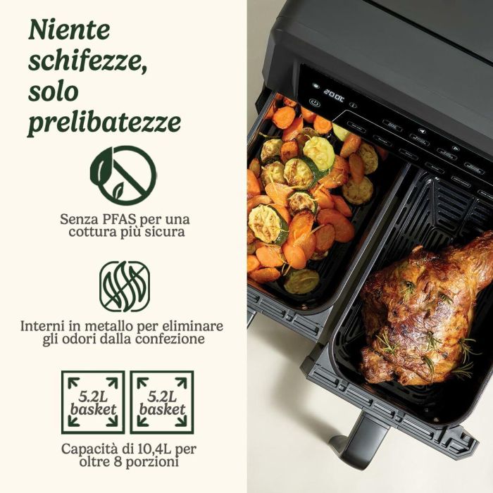 Cuisinart Freidora de Aire AFD10OBLE - Tanque Doble - Negra - 10,4 L - 2400 W 9 Cuisinart Freidora de Aire AFD10OBLE - Tanque Doble - Negra - 10,4 L - 2400 W 9