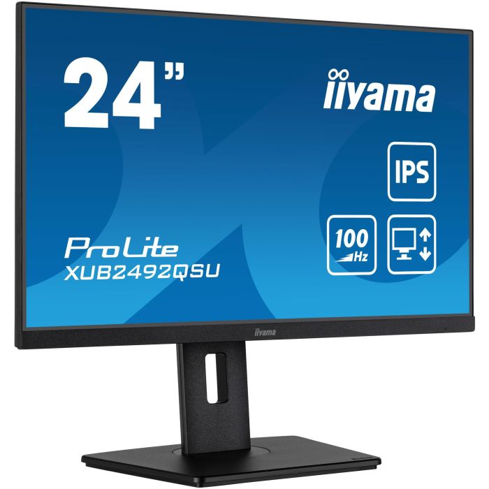 iiyama XUB2492QSU-B1 Monitor 24" WQHD IPS 2560x1440 100Hz 0.5ms HDMI DP USB Altavoces Pivot Negro 0 iiyama XUB2492QSU-B1 Monitor 24" WQHD IPS 2560x1440 100Hz 0.5ms HDMI DP USB Altavoces Pivot Negro 0