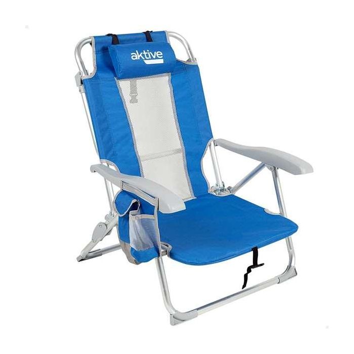 Aktive-silla playa alu 49x56x78cm c/bolsillos & malla Aktive-silla playa alu 49x56x78cm c/bolsillos & malla