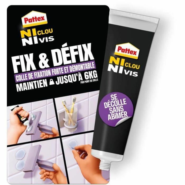Pattex 2970856 Fijador Sin Clavos Ni Tornillos Fix & Défix Tubo 44g 1 Pattex 2970856 Fijador Sin Clavos Ni Tornillos Fix & Défix Tubo 44g 1