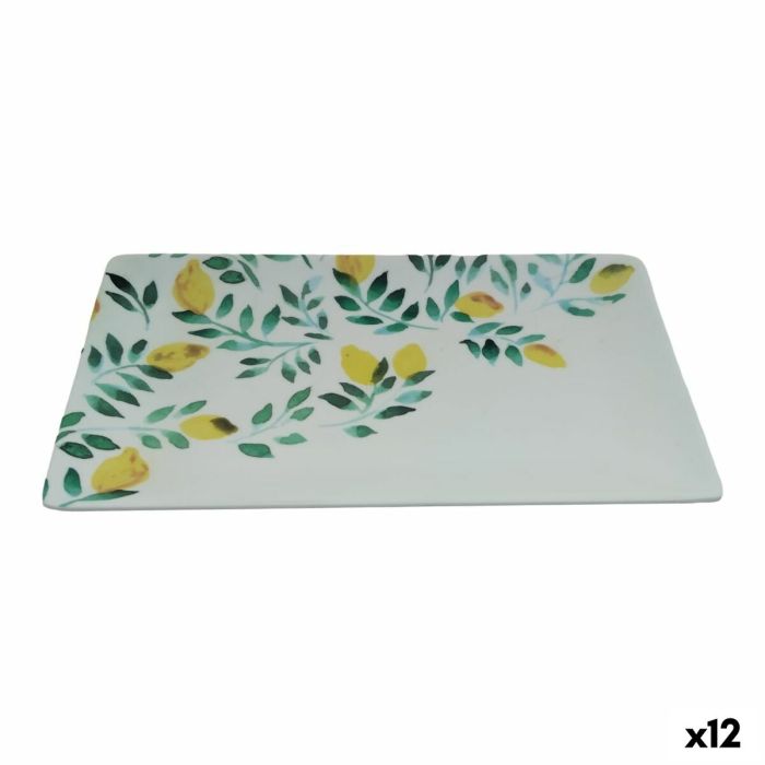 Bandeja de Aperitivos La Mediterránea Limón 25 x 15 x 2 cm (12 Unidades) Bandeja de Aperitivos La Mediterránea Limón 25 x 15 x 2 cm (12 Unidades)
