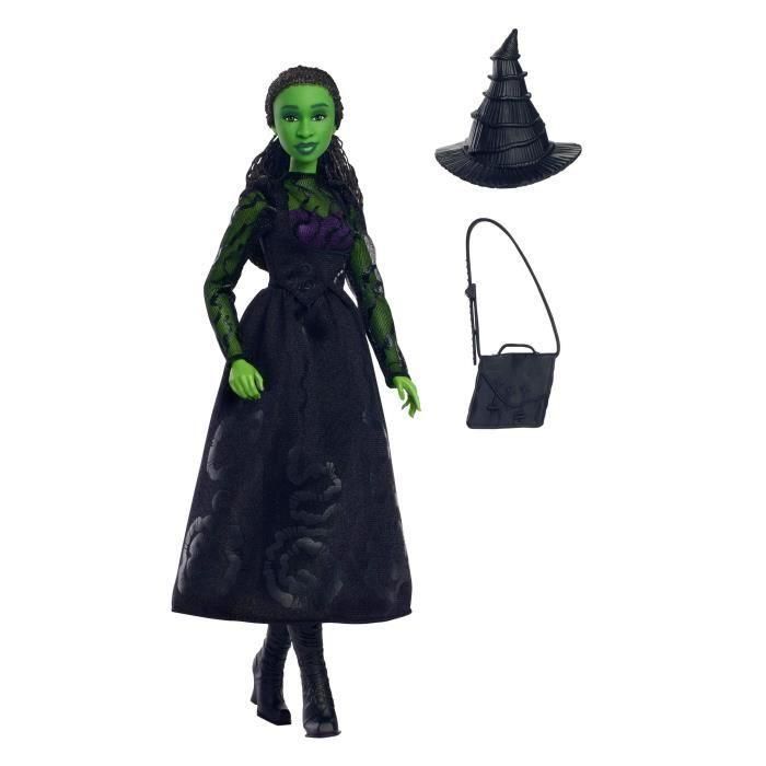 Mattel Hxt62 Muñeca de Moda Elphaba Thropp inspirada en Wicked con vestido, mangas de encaje, botas y sombrero 2 Mattel Hxt62 Muñeca de Moda Elphaba Thropp inspirada en Wicked con vestido, mangas de encaje, botas y sombrero 2