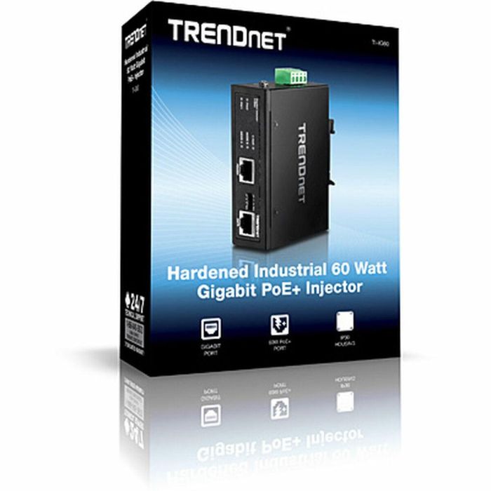 Inyector PoE Trendnet TI-IG60 1000 Mbit/s Negro 1 Inyector PoE Trendnet TI-IG60 1000 Mbit/s Negro 1