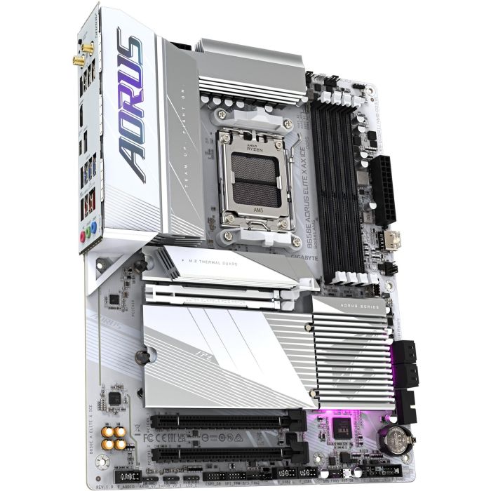Gigabyte B650E AORUS ELITE X ICE Placa Base AM5 DDR5 Wi-Fi 6E PCIe 5.0 LAN 2.5 GbE 2 Gigabyte B650E AORUS ELITE X ICE Placa Base AM5 DDR5 Wi-Fi 6E PCIe 5.0 LAN 2.5 GbE 2