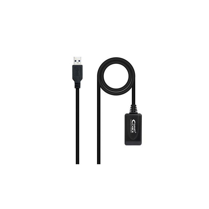 Nanocable 10.01.0311 Cable Alargador USB 3.0 con Amplificador, USB A Macho - Hembra, 5m, Negro, 5Gbps Plug & Play 0 Nanocable 10.01.0311 Cable Alargador USB 3.0 con Amplificador, USB A Macho - Hembra, 5m, Negro, 5Gbps Plug & Play 0