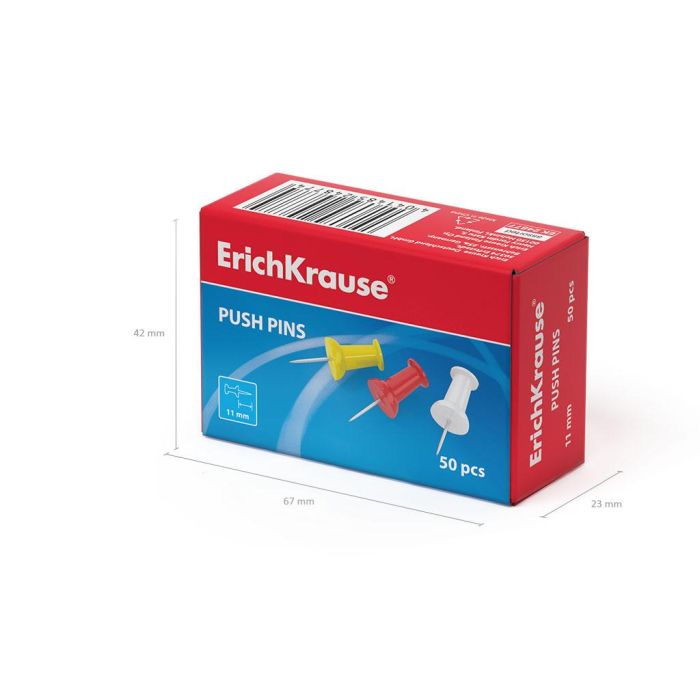 Caja 50 Pinchos de Colores ERICH KRAUSE 24877 4 Caja 50 Pinchos de Colores ERICH KRAUSE 24877 4
