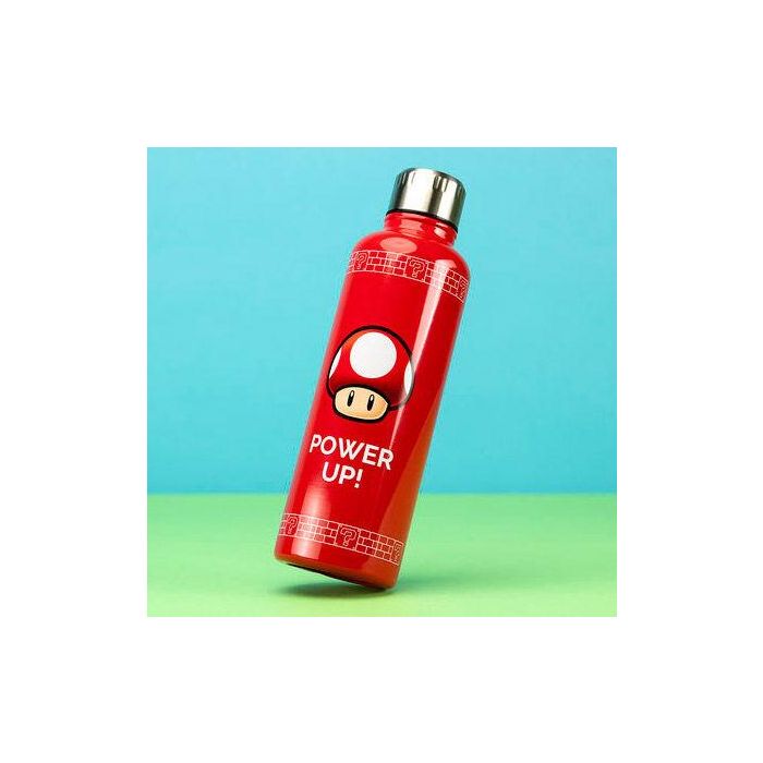 Botella acero inoxidable Power Up Super Mario Nintendo 1