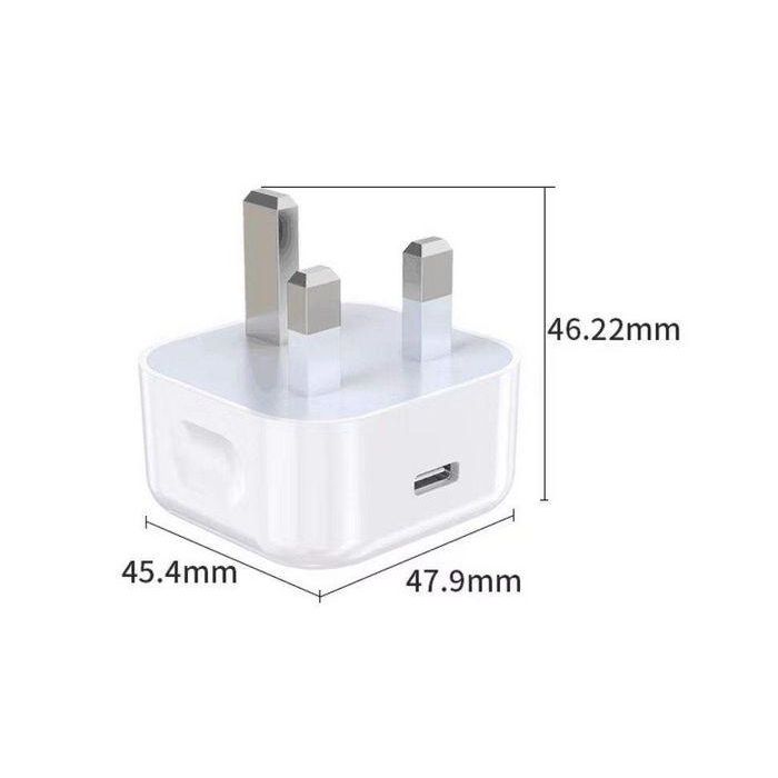 eSTUFF Cargador de Hogar USB-C PD 20W 3A para Smartphones y Tablets, Enchufe UK - Blanco 1