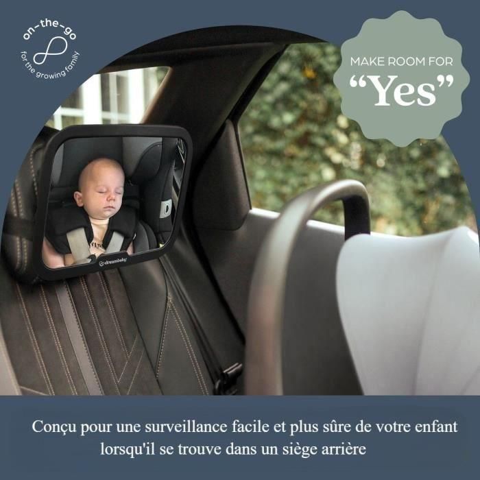 Dreambaby DRE9312742402631 Espejo retrovisor regulable para asiento trasero, rectangular, grande, 20x24 cm, Negro 4 Dreambaby DRE9312742402631 Espejo retrovisor regulable para asiento trasero, rectangular, grande, 20x24 cm, Negro 4