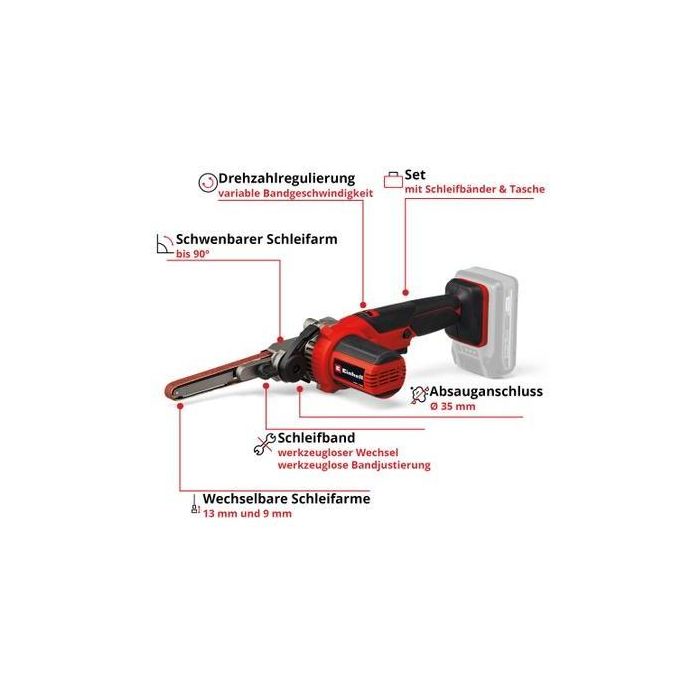 Einhell TE-BF 18 Li solo Akku-Bandfeile 7