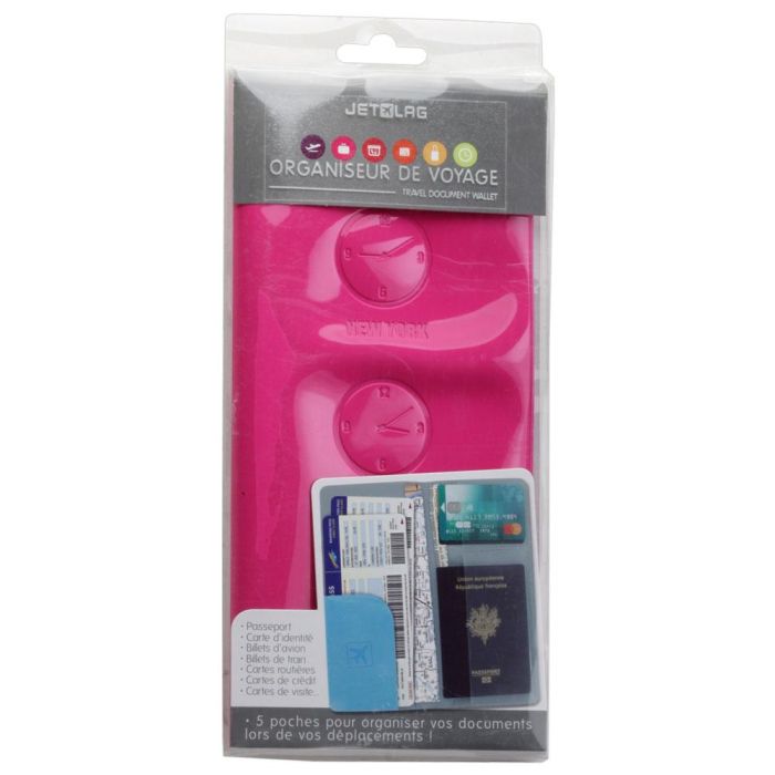 Jet Lag Portadocumentos De Viaje con 5 Bolsillos 10.5x22 cm PVC Colores Surtidos 4
