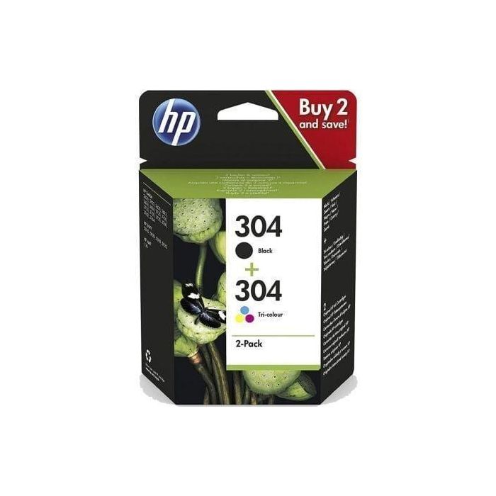 Ink-Jet Hp 304 3Jb05Ae Deskjet 2620 - 2630 - 3720 - 3730 - 3750 - 3760 - Envy 5010 - 5020 - 5030 Multipack