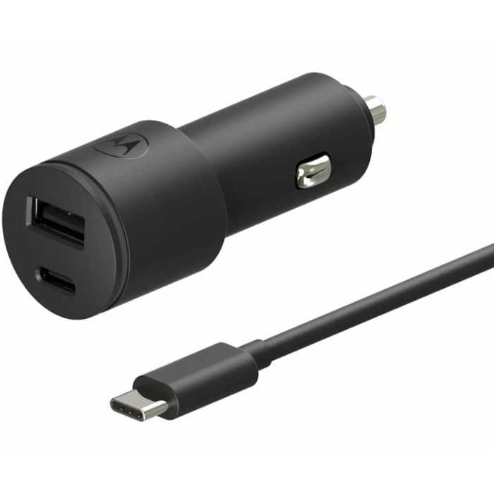 Cargador de Coche Motorola 1XUSB A+C Blanco Cargador de Coche Motorola 1XUSB A+C Blanco