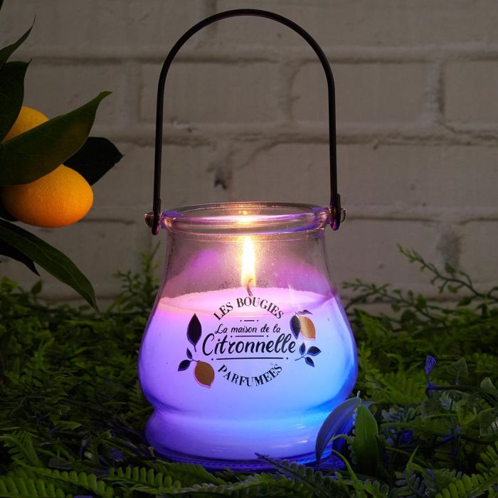 Home Deco Factory Vela Citronela Cambio de Color Colección Antimoustique Home Deco Factory Vela Citronela Cambio de Color Colección Antimoustique