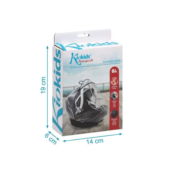 KioKids Protector de Lluvia y Viento Universal para Transportín de Bebé con Ventanas y Ventilación +0 meses Transparente 3 KioKids Protector de Lluvia y Viento Universal para Transportín de Bebé con Ventanas y Ventilación +0 meses Transparente 3