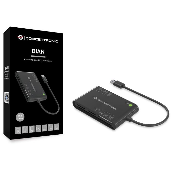 Conceptronic Lector de Tarjetas Externo USB 3.2 Gen 1 Negro Compatible con SD, microSD, MMC, MS Micro 2 Conceptronic Lector de Tarjetas Externo USB 3.2 Gen 1 Negro Compatible con SD, microSD, MMC, MS Micro 2