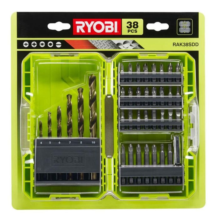 Set de brocas y puntas Ryobi 5132003303 38 Piezas 1