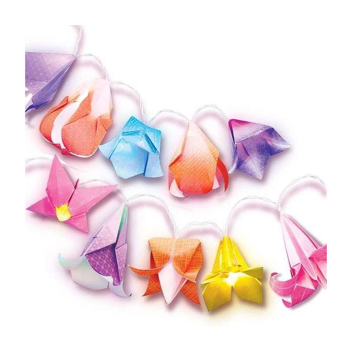 Kidz Maker Luces de Flores Origami - Kit de Papiroflexia Creativa con Luces LED Decorativas, Funciona con Pilas, Edad Mínima 5 Años 1 Kidz Maker Luces de Flores Origami - Kit de Papiroflexia Creativa con Luces LED Decorativas, Funciona con Pilas, Edad Mínima 5 Años 1
